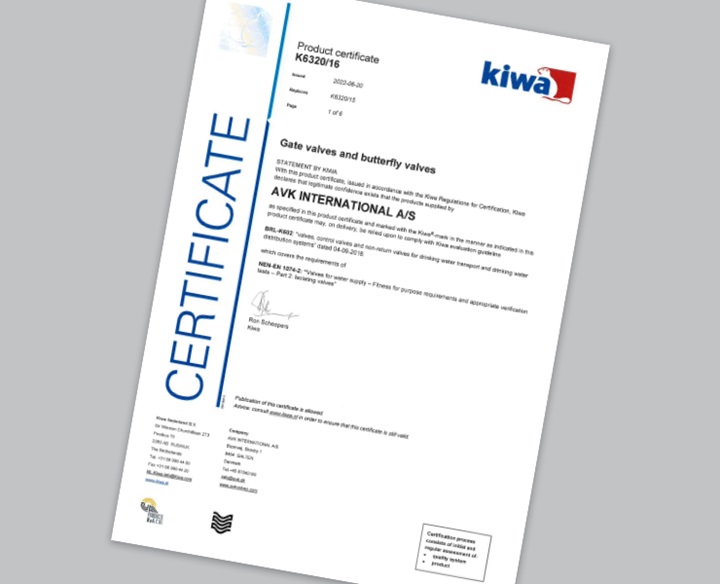 KIWA K6320 certifikat
